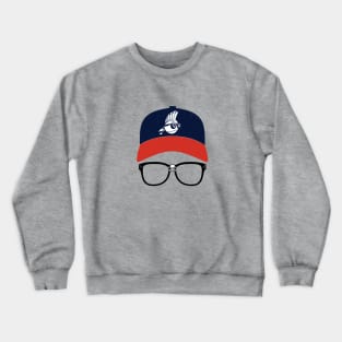 Ricky Vaughn Major League - vintage glasses and hat Crewneck Sweatshirt